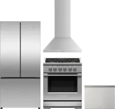 4 Piece Package Includes Refrigerator, Range, Hood And Dishwasher